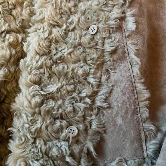 Lane Bryant Penny Lane Jacket Tan/Cream Leather Distressed Size 18/20 - Picture 7 of 16